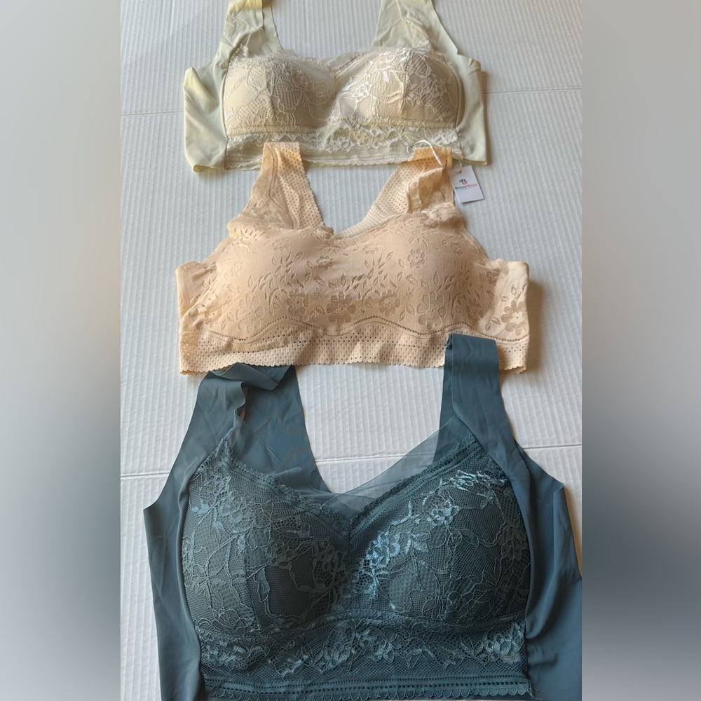 Women Sports Bras Sexy Lace Workout Bra Women Bra Set of 3